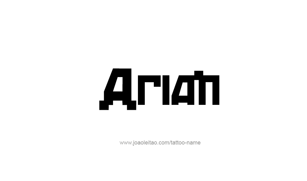 Tattoo Design  Name Arian   