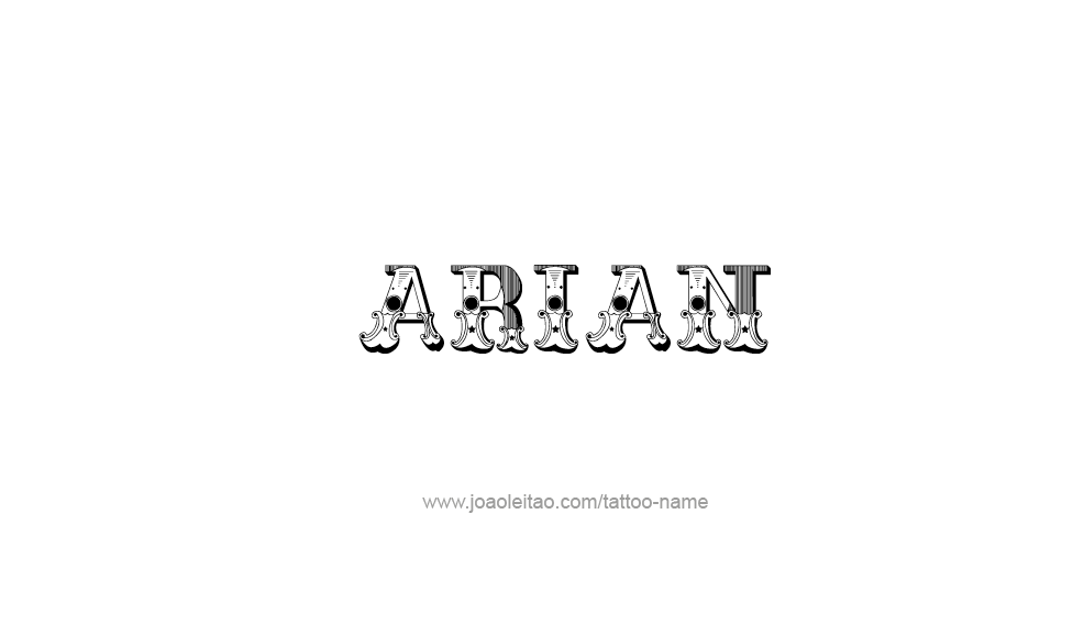 Tattoo Design  Name Arian   