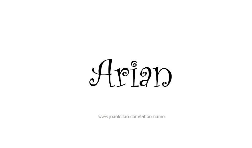 Tattoo Design  Name Arian   