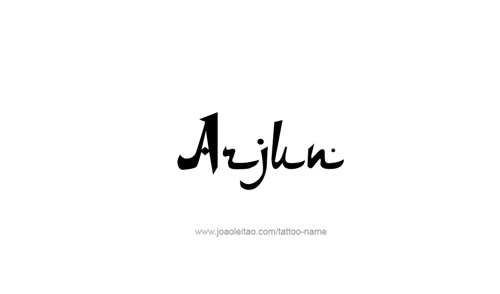 Arjun Name Tattoo Designs