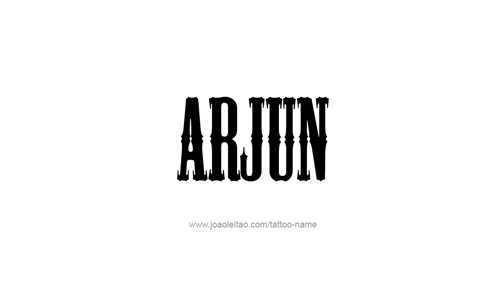 Tattoo Design  Name Arjun   