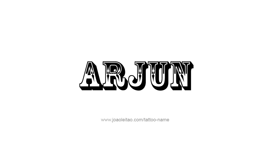 Tattoo Design  Name Arjun   