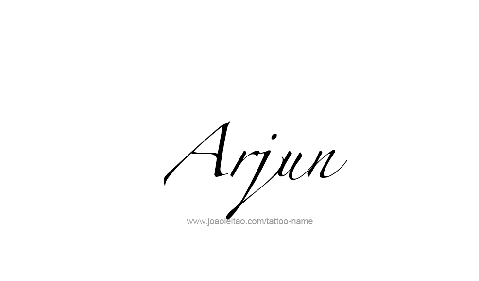 Arjun Name Tattoo Designs