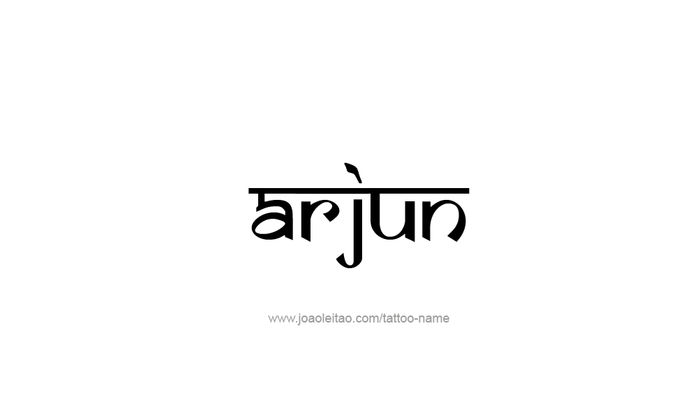 Tattoo Design  Name Arjun   