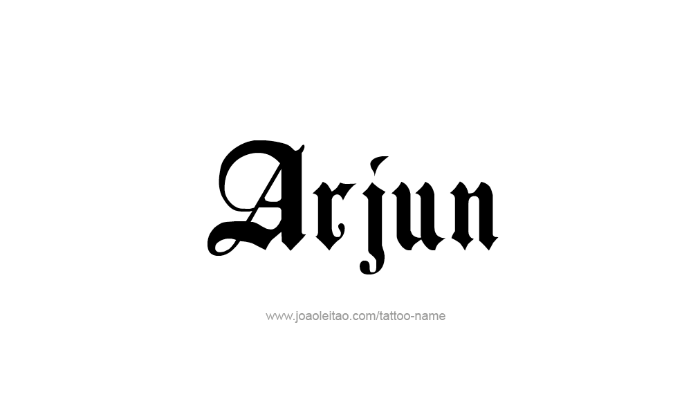 Tattoo Design  Name Arjun   