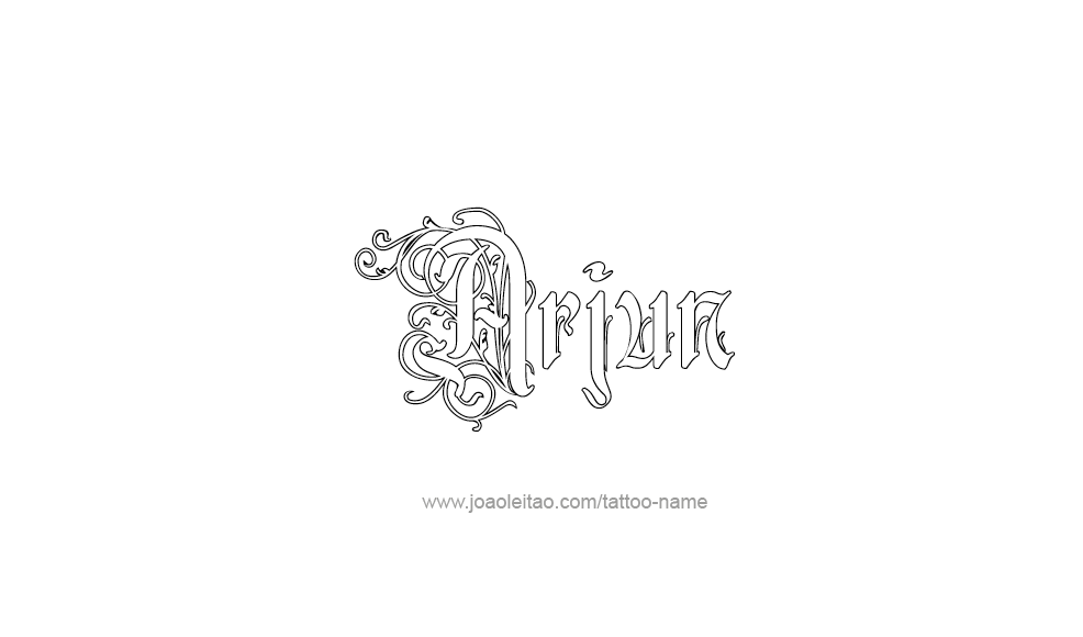 Tattoo Design  Name Arjun   