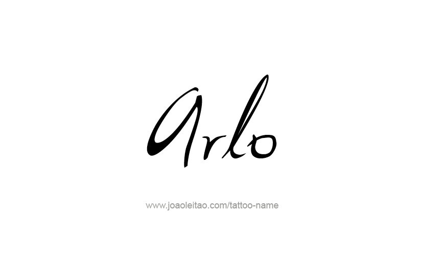 Tattoo Design  Name Arlo   