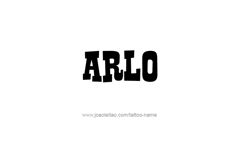 Tattoo Design  Name Arlo   