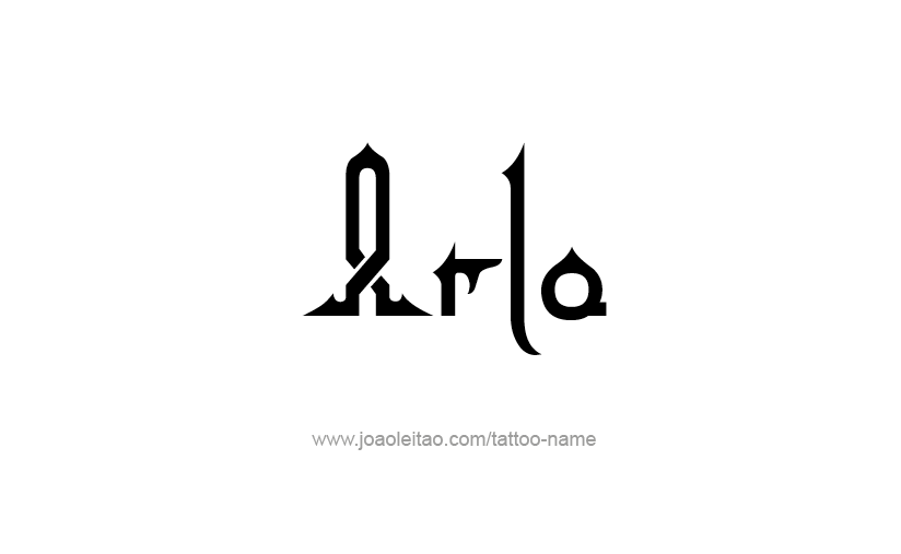 Tattoo Design  Name Arlo   