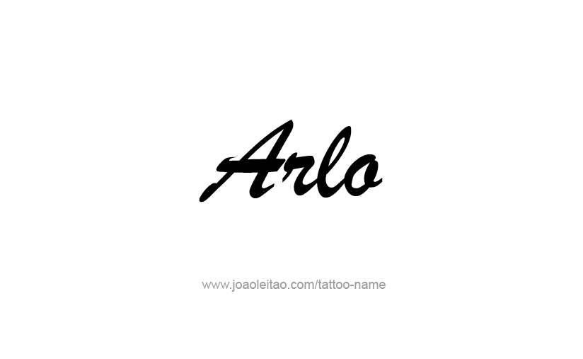 Tattoo Design  Name Arlo   