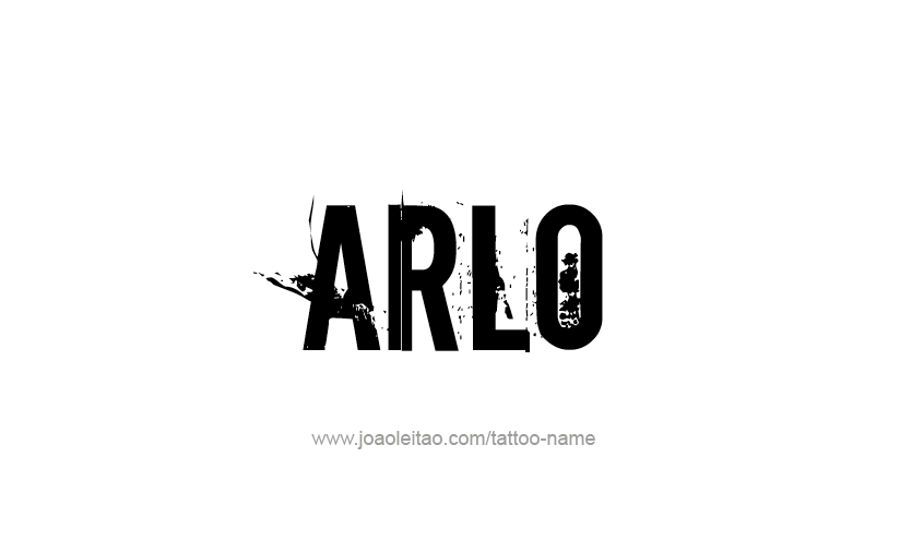 Tattoo Design  Name Arlo   