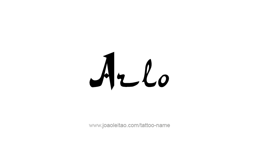 Tattoo Design  Name Arlo   