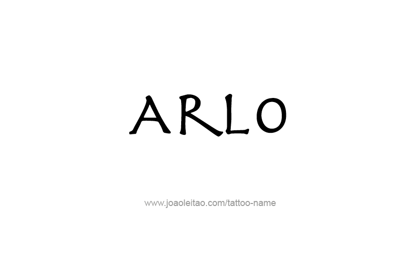 Tattoo Design  Name Arlo   