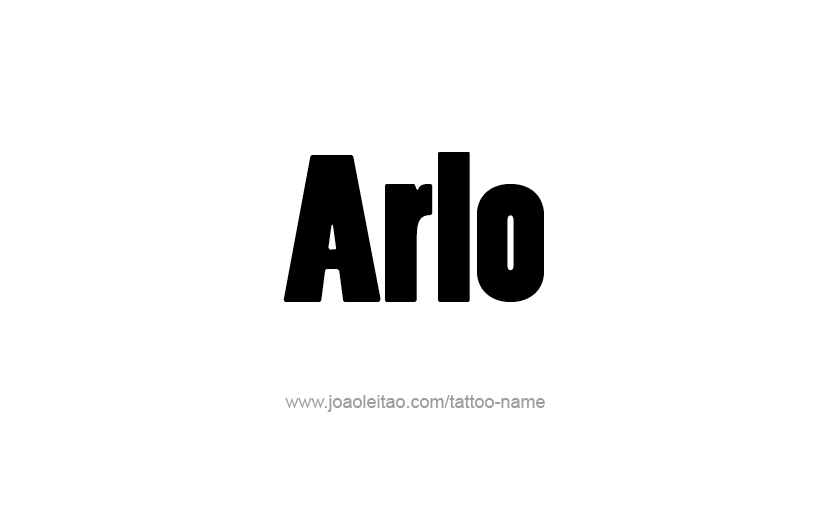 Tattoo Design  Name Arlo   