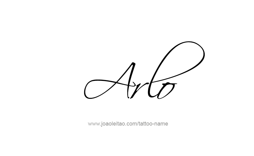 Tattoo Design  Name Arlo   