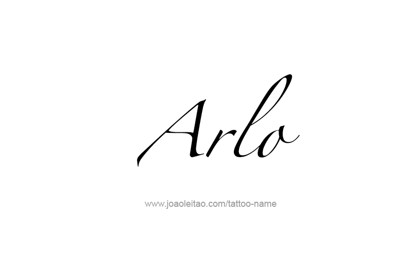 Tattoo Design  Name Arlo   