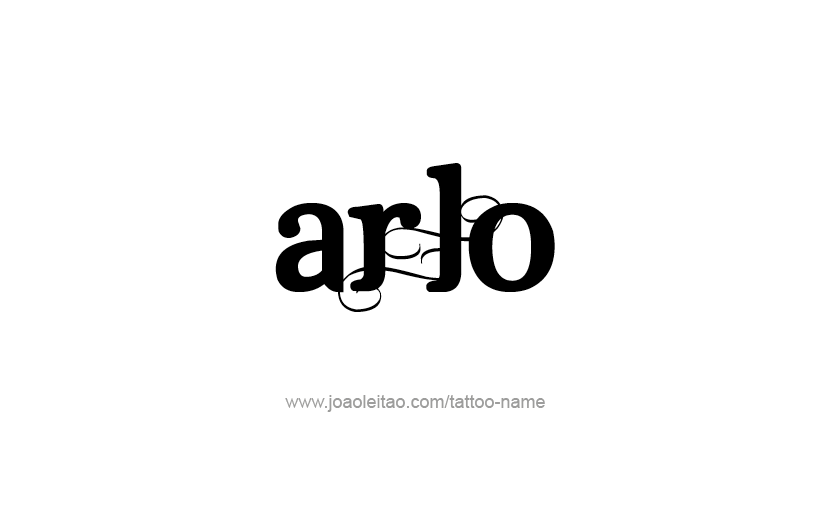 Tattoo Design  Name Arlo   