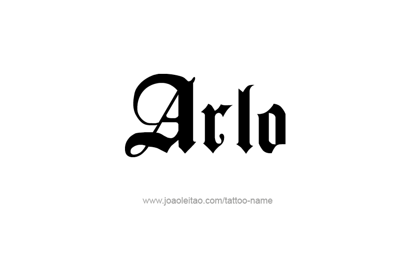 Tattoo Design  Name Arlo   