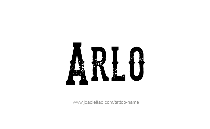 Tattoo Design  Name Arlo   