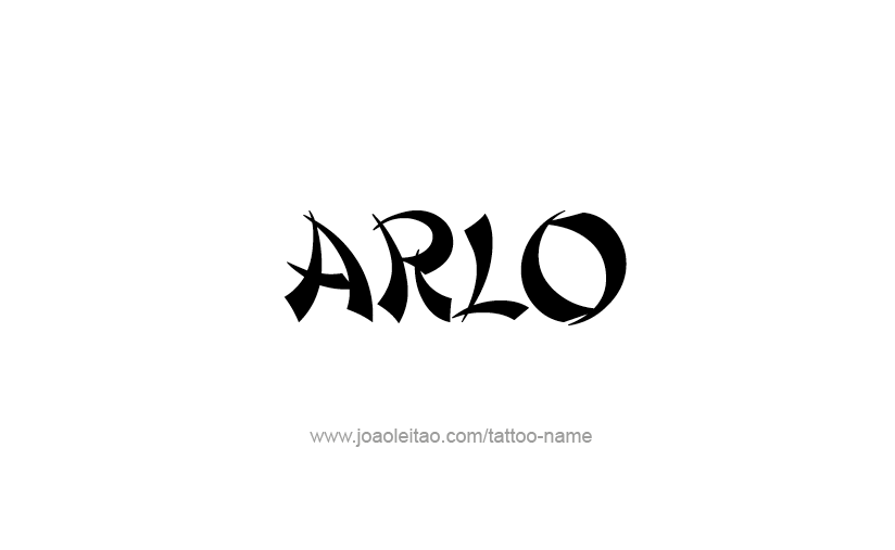Tattoo Design  Name Arlo