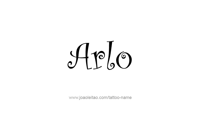 Tattoo Design  Name Arlo   