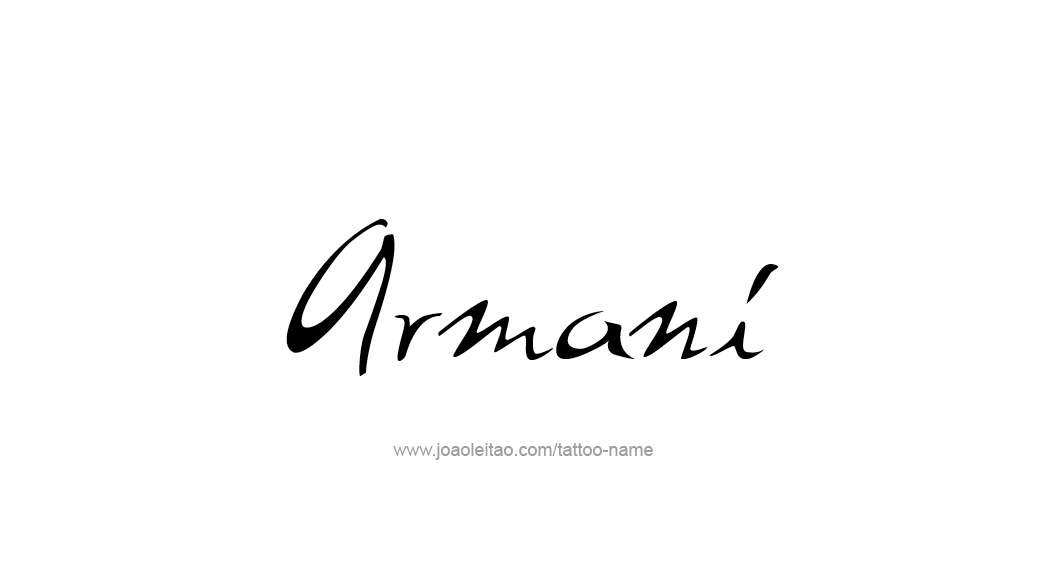 Tattoo Design  Name Armani   