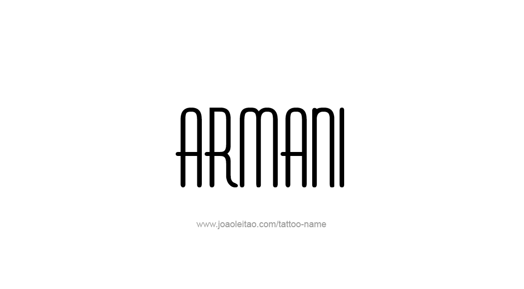 Tattoo Design  Name Armani   