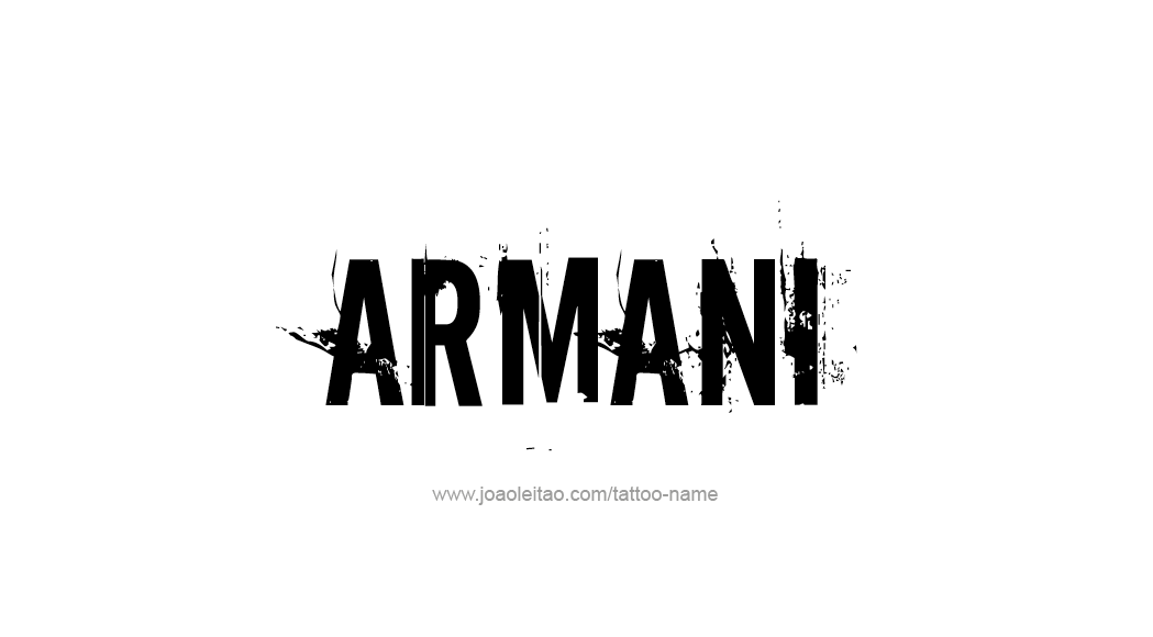 Tattoo Design  Name Armani   