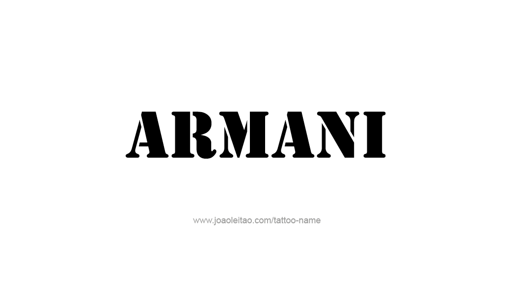 Tattoo Design  Name Armani   