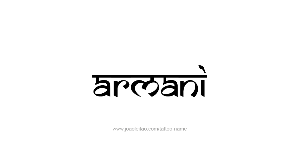 Tattoo Design  Name Armani   