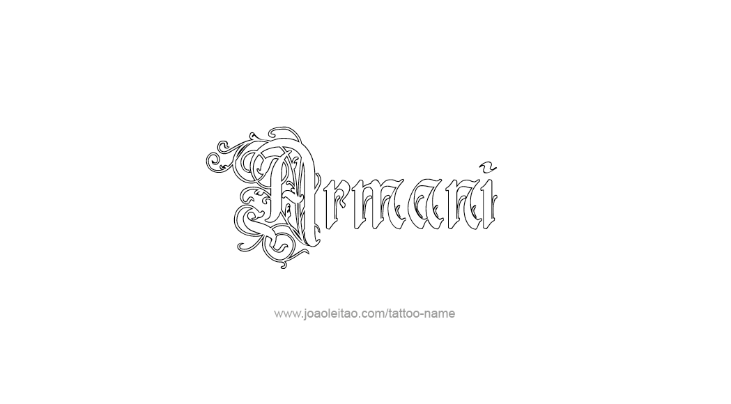 Tattoo Design  Name Armani   