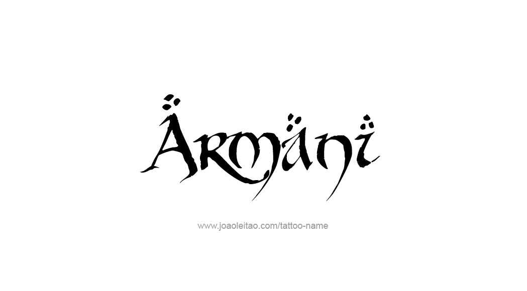 Tattoo Design  Name Armani   