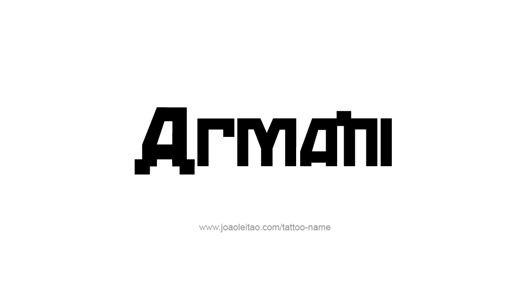 Tattoo Design  Name Armani   