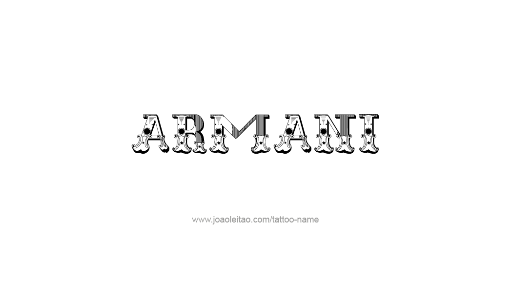 Tattoo Design  Name Armani   