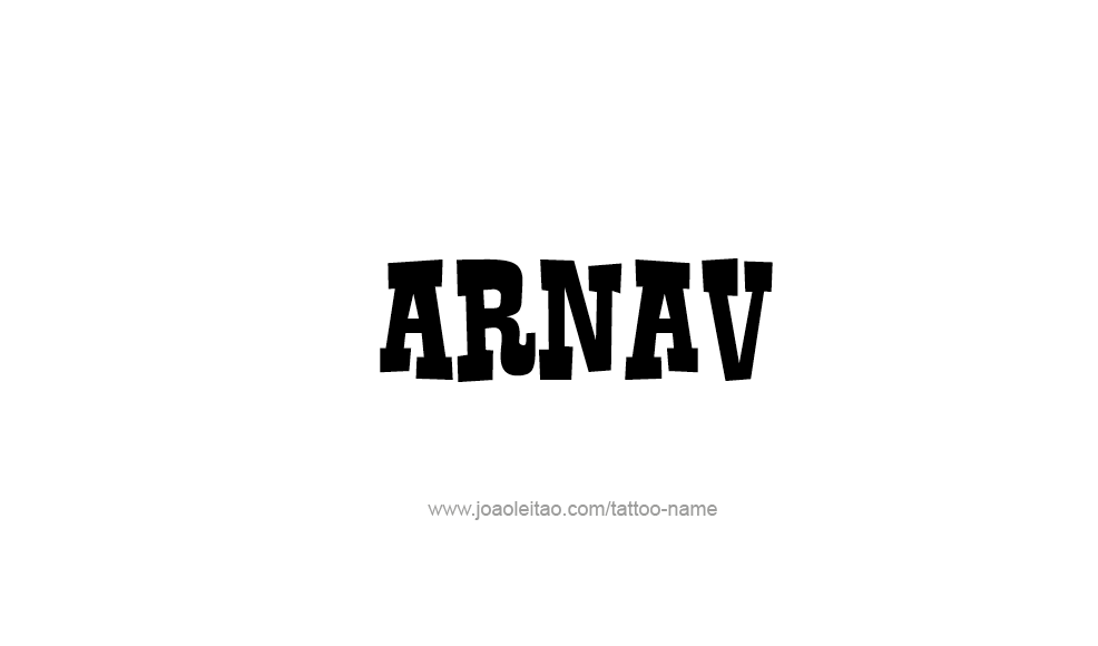 Tattoo Design  Name Arnav   