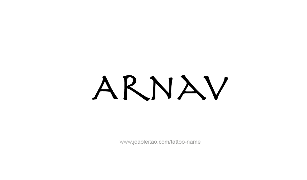 Tattoo Design  Name Arnav   