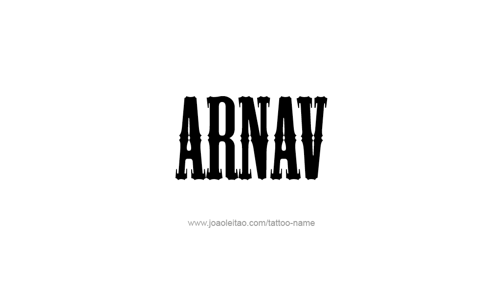 Tattoo Design  Name Arnav   