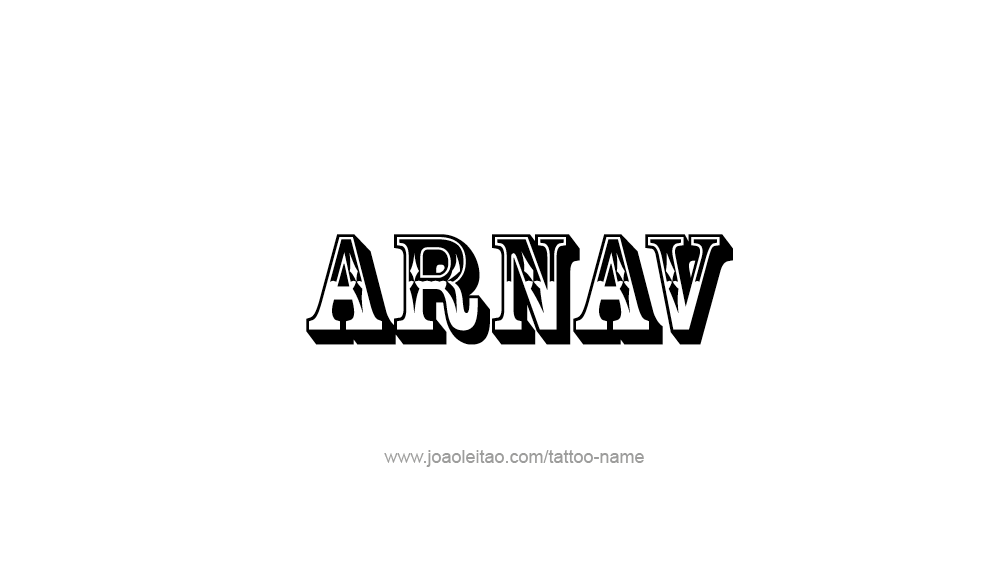 Tattoo Design  Name Arnav   