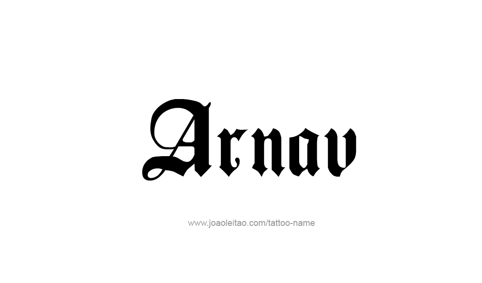 Tattoo Design  Name Arnav   