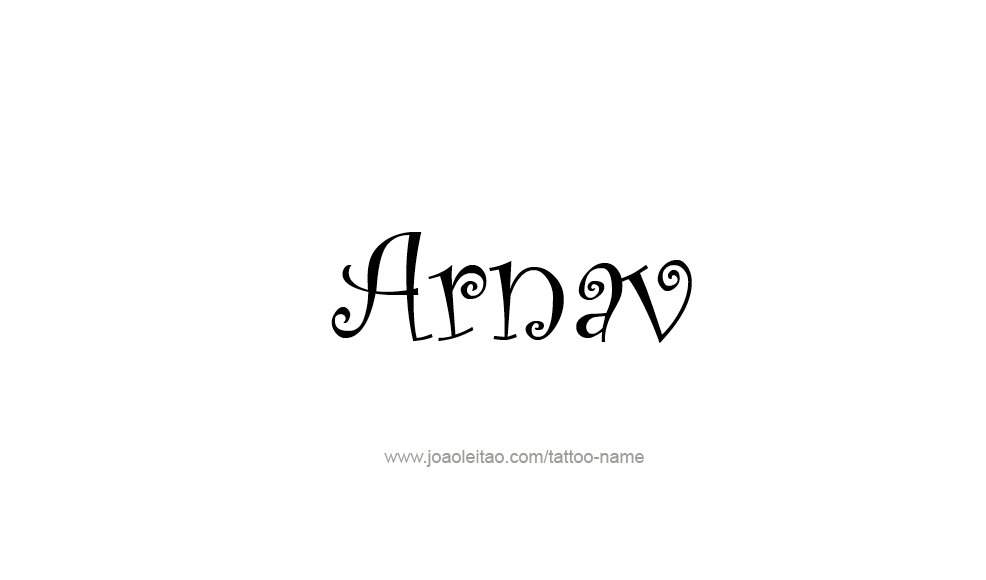 Tattoo Design  Name Arnav   