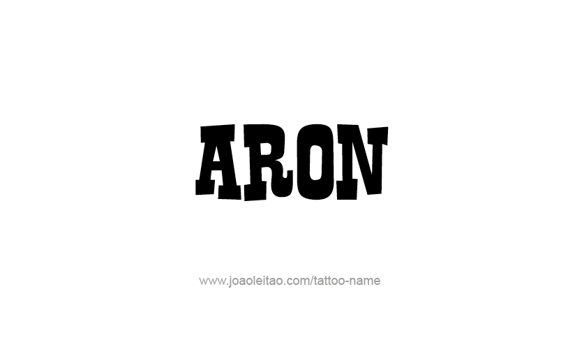 Tattoo Design  Name Aron   