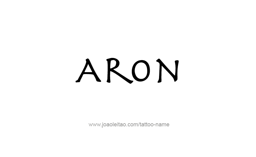 Tattoo Design  Name Aron   