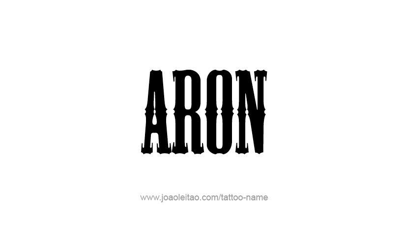 Tattoo Design  Name Aron   