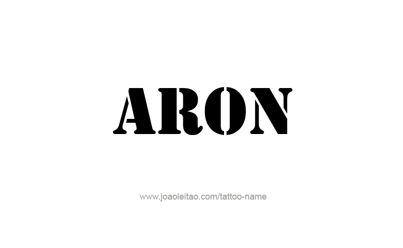 Tattoo Design  Name Aron   