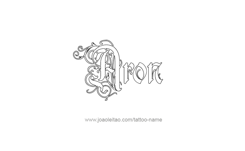 Tattoo Design  Name Aron   