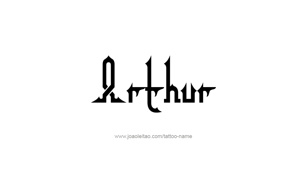 Tattoo Design  Name Arthur   