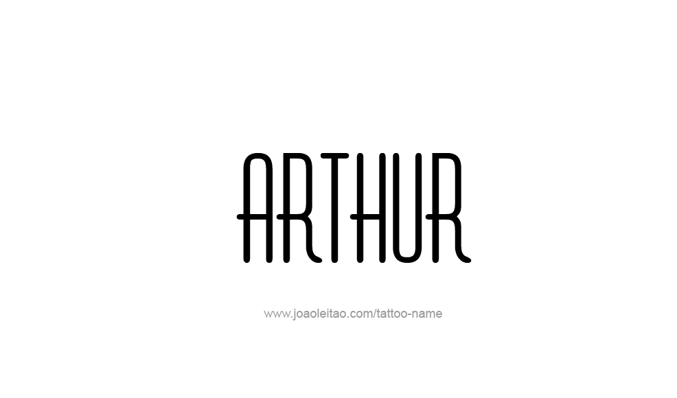 Tattoo Design  Name Arthur   