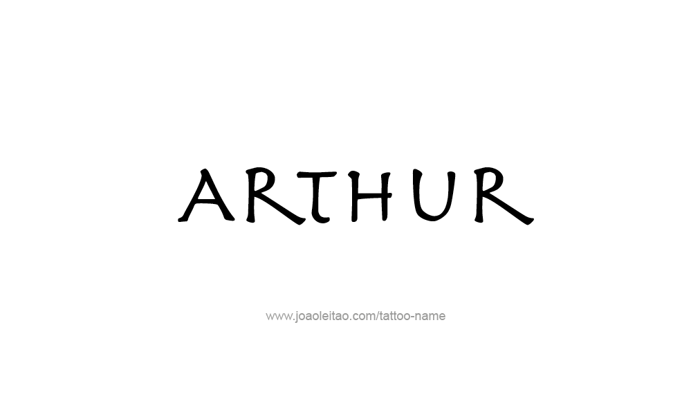 Tattoo Design  Name Arthur   