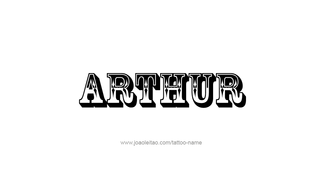 Tattoo Design  Name Arthur   