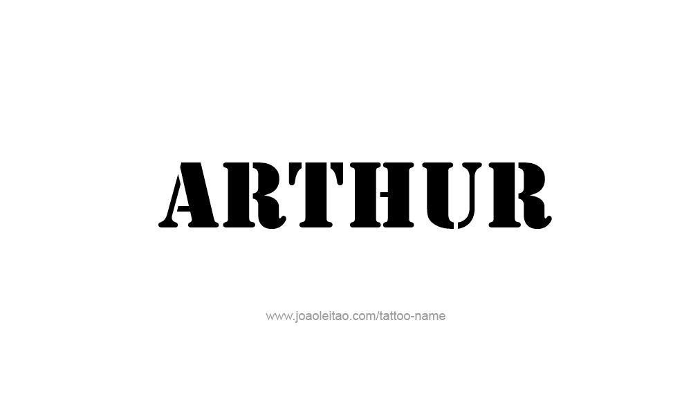 Tattoo Design  Name Arthur   